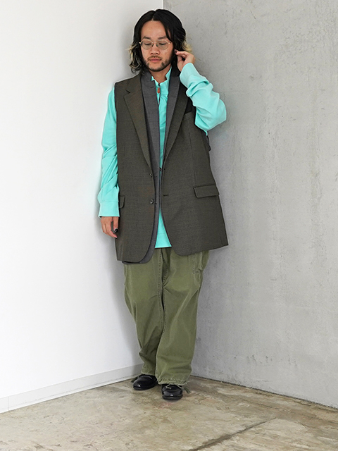 REMAKE REVERSIBLE TAILORED VEST SUNNY SIDE UP-OIKOS 毎日を
