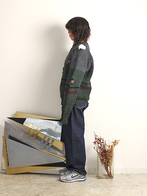 ウールリッチクラッシュニットバイカラー