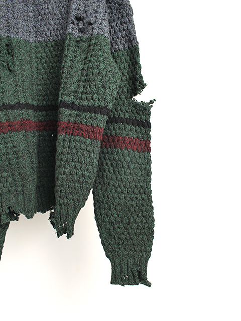 ウールリッチクラッシュニットバイカラー