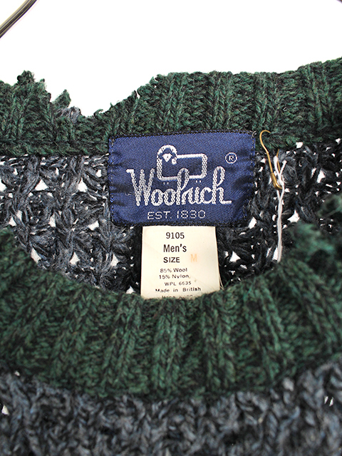 ウールリッチクラッシュニットバイカラー