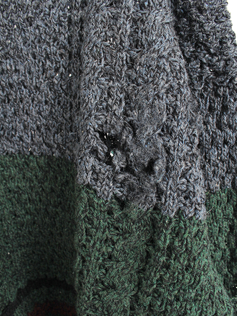 ウールリッチクラッシュニットバイカラー