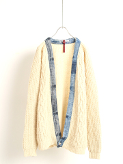 デニムパイピングカーディガンサニーサイドアップ