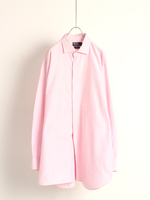 ラルフローレンピンクストライプシャツUSED
