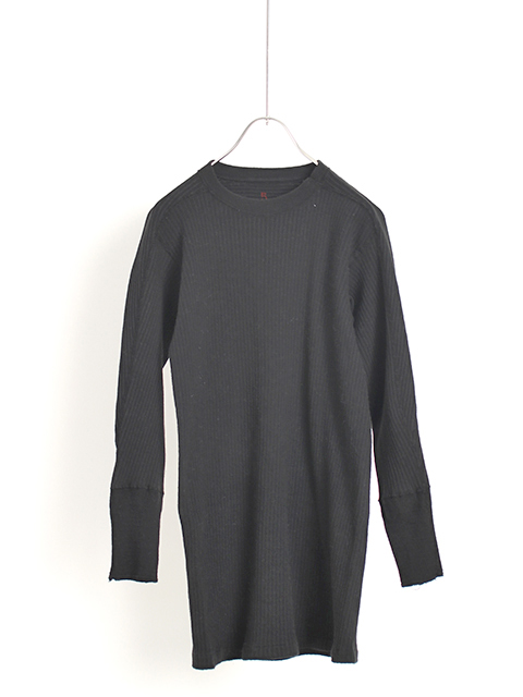 スウェーデン軍リブサーマルブラック染め