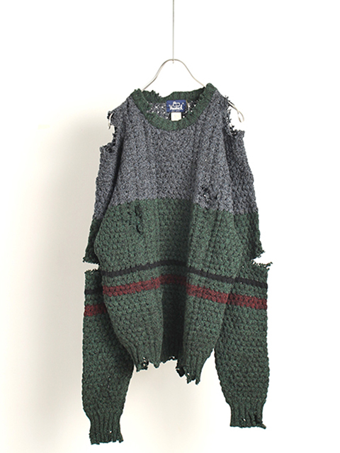 ウールリッチクラッシュニットバイカラー