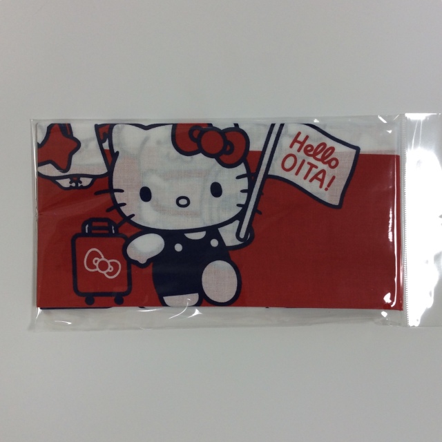 キティ手ぬぐい(赤)1372