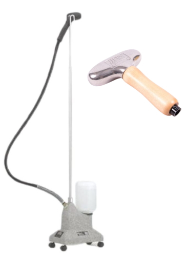 ジフィースチーマー J-2 メタルヘッド・木製ハンドル 業務用ハンガーアイロン USA Jiffy Steamer 正規輸入品