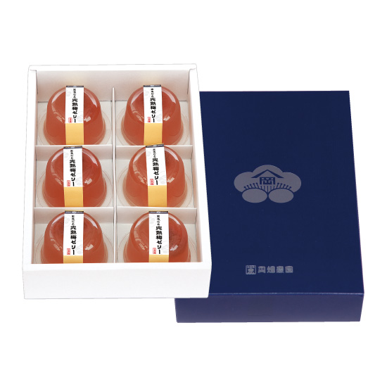 しそ風味完熟梅ゼリー（紀州南高梅入り）化粧箱入り6個セット   <発送日：6月下旬以降>