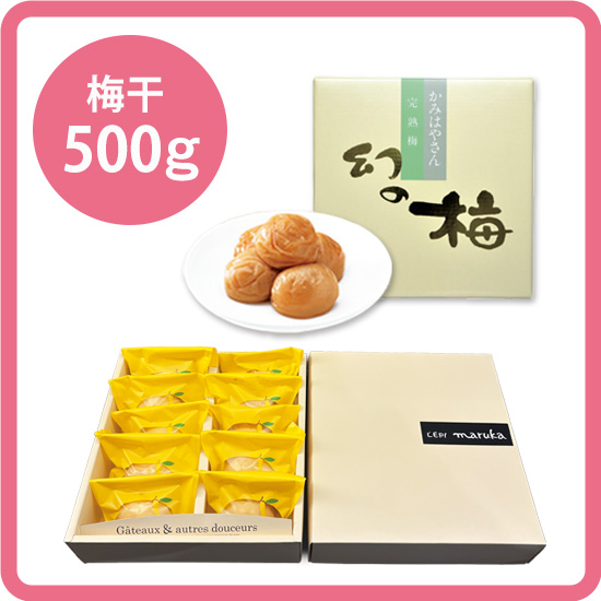 【送料込み】レモンケーキセット<2>（レモンケーキ10個／お好きな梅干500g）<出荷予定日：4/3、4/10、4/24、5/8>