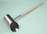 ステンレスひしゃく　陶芸用　木柄　釉掛け　　　