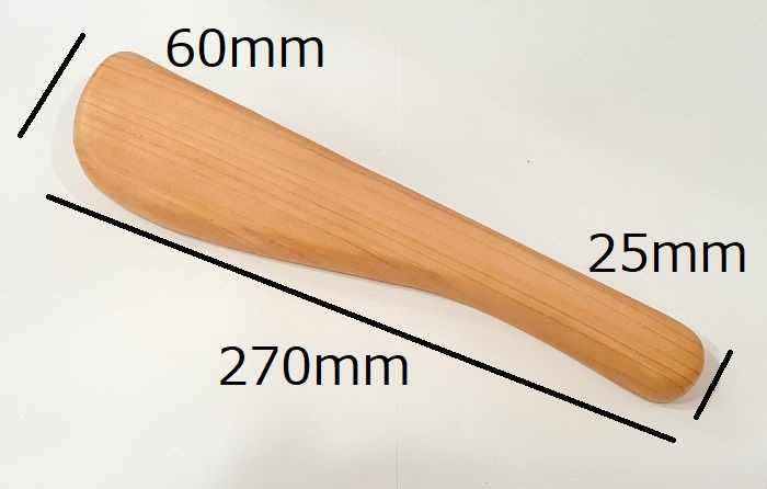 大型コテ （堅木材）厚み：約26ｍｍ　長さ：約270mm　陶芸用　