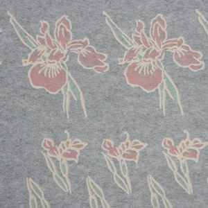 盛り絵転写紙　あやめ　陶芸用　焼成温度：1,100～1,250℃（和紙　200×300mm　A4）