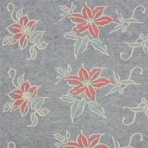 盛り絵転写紙　鉄線　陶芸用　焼成温度：1,100～1,250℃（和紙　200×300mm　A4）