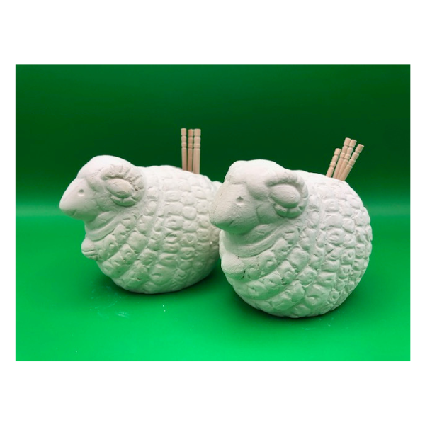 石膏型 干支 未 ひつじ K-7 W79×H59ｍｍ 2つ割り 2個入 爪楊枝入れ 陶芸用 型 陶芸 陶芸教室 干支 型 鋳込み 羊