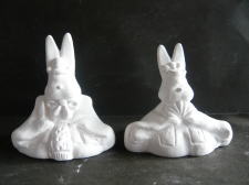 鋳込み用　石膏型　SA２　うさぎ内裏雛一対（手作り風）　2つ割　２個型