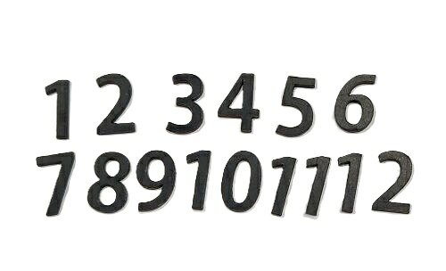 時計用 文字符 アラビア数字 黒 弱粘着付