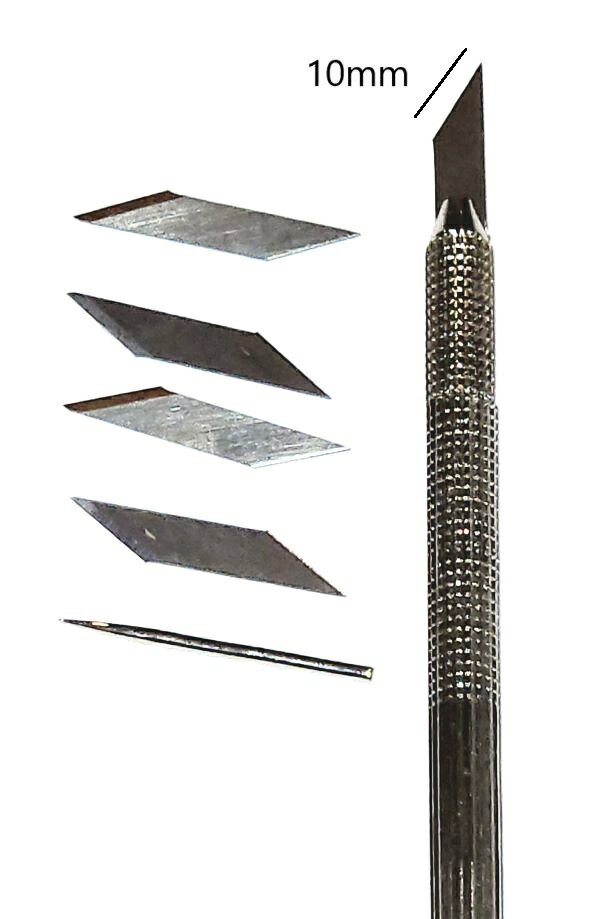 アートナイフ 刃5個 針1個付き 長さ150mm 細工 陶芸用 ナイフ 細かい作業 陶芸教室 陶芸