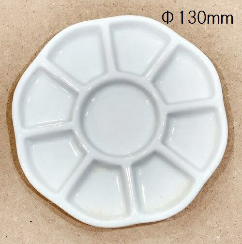菊皿 Φ130×H15ｍｍ 磁器製 絵付け 陶芸 絵の具 皿