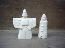 鋳込み用 石膏型 雛人形 おびな めびな １対 2つ割り H-2 おひなさま ひな人形 陶芸用 型 陶芸 陶芸教室 鋳込み