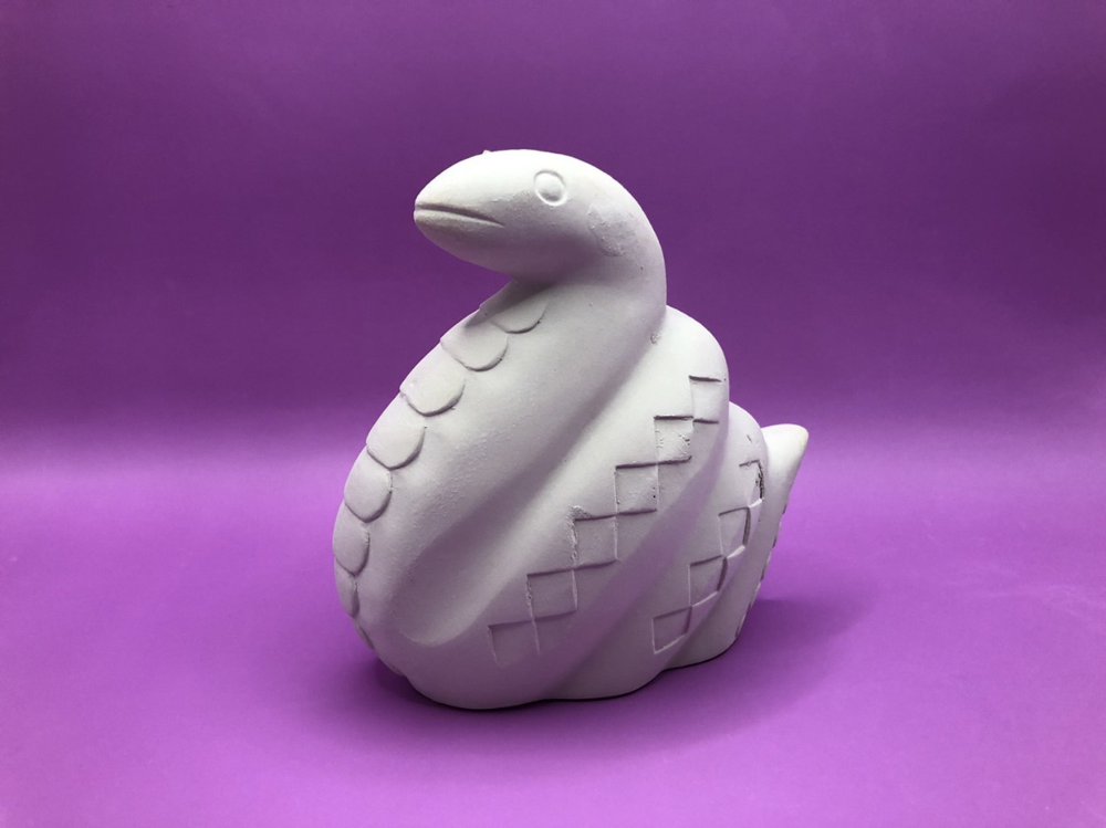 石膏型 干支 巳 ヘビ K-7 民芸 中 W115×H112ｍｍ 2つ割り 陶芸用 型 陶芸 陶芸教室 干支 型 鋳込み