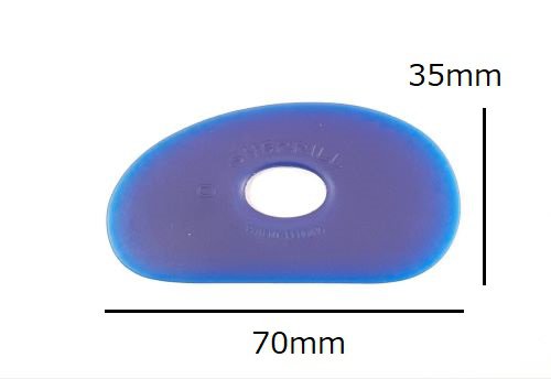 ポリマーリブNo.0 ゴムコテ カラースクレーパー MUDTOOLS SHERRILL 70×35ｍｍ 陶芸用 マッドツール 陶芸 陶芸教室 こて コテ