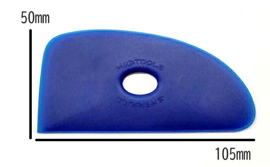 ポリマーリブNo.4 ゴムコテ カラースクレーパー MUDTOOLS SHERRILL 100×65ｍｍ 陶芸用 マッドツール 陶芸 陶芸教室 こて コテ