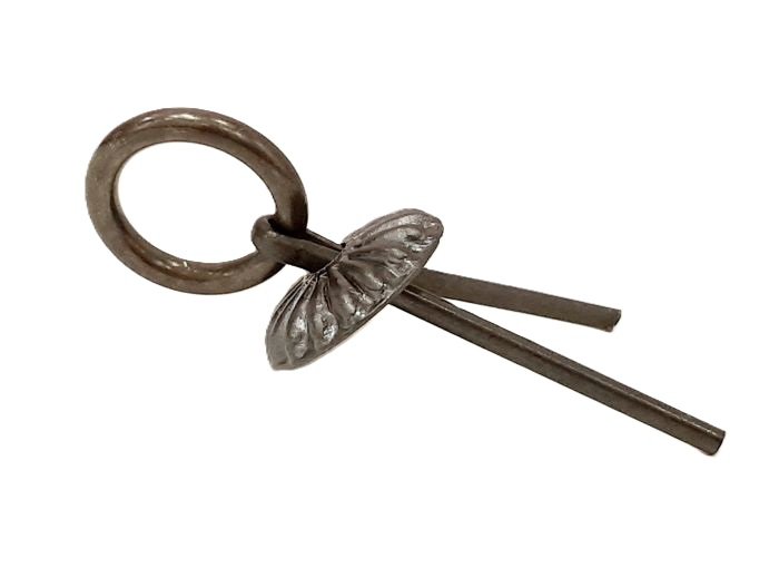 掛花金具 菊丸 鉄製 陶芸用 壁掛け 花器 鉄 掛花 吊るす