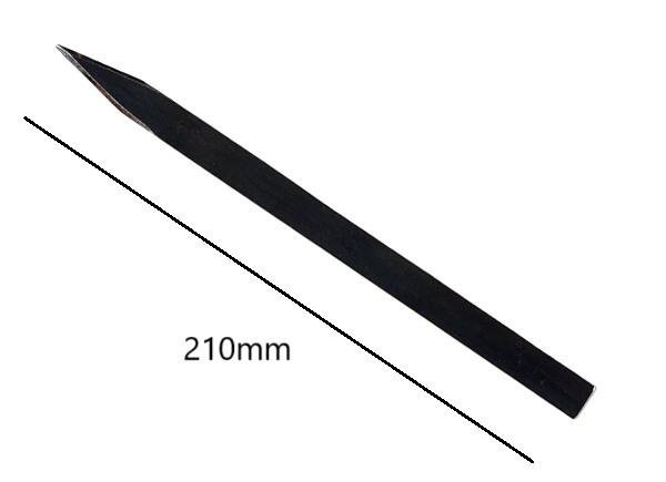 仕上げ用 カンナ 細型 剣先 黒帯鉄製 長さ210ｍｍ 巾12ｍｍ 成型 陶芸 小道具 細工 陶芸教室