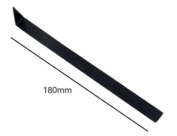仕上げ用 カンナ 細型 剣先曲り 黒帯鉄製 長さ180ｍｍ 巾12ｍｍ 成型 陶芸 小道具 細工 陶芸教室