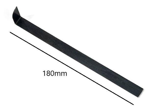 仕上げ用 カンナ 細型 丸型 黒帯鉄製 長さ180ｍｍ 巾12ｍｍ 成型 陶芸 小道具 細工 陶芸教室
