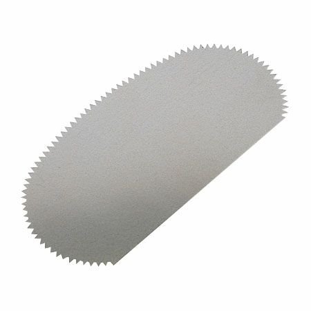 ステンレスこて ギザギザ 100×50ｍｍ 筋目模様 陶芸用 成型 陶芸 小道具 細工 陶芸教室 こてコテ