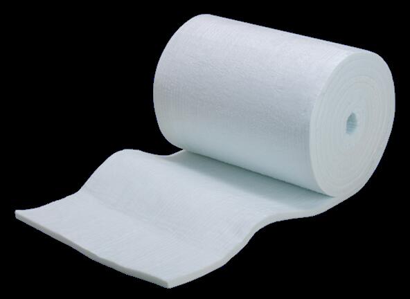 イソウール（BSSRブランケット1400）厚み6ｍｍ×幅600ｍｍ　最高使用温度1,300℃　軽量で柔軟性に富み、断熱性、耐熱性に優れた繊維ブランケット　耐火断熱材