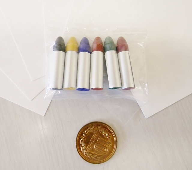 上絵クレヨン 6色 赤 黒 青 黄 茶 緑 クレヨン約3cm 焼成温度780～820度 クレヨン 転写紙
