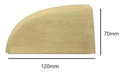 木コテ No.4 茶碗用 長さ120mm 厚み約9ｍｍ 仕上げ用 陶芸 こて 木製 木ごて