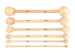 花びらこて  陶芸用 両端サイズ違い木球 長さ170m 丸こて 陶芸 陶芸教室 こて コテ 木 木製