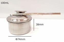 ステンレス製霧吹き　陶芸用　100ml　小　φ74ｍｍ　高さ38ｍｍ　上ふた付き　