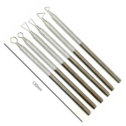 アルミカキベラ 6本組 長さ130ｍｍ 陶芸用 細かい作業 お買い得 セット カキベラ アルミ へら ヘラ