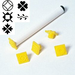 印花セット No.6（印面寸法：15×15m) 模様付け 陶芸用 模様陶芸教室