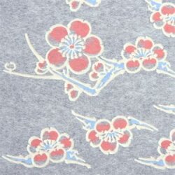 盛り絵転写紙 枝梅 陶芸用 焼成温度：1,100～1,250℃（和紙 200×300mm A4）