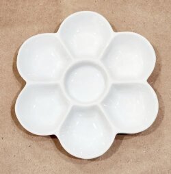 梅皿 Φ150×H20ｍｍ 磁器製 絵付け 陶芸 絵の具 皿
