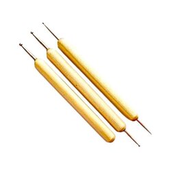 丸玉鉄筆 3本組 長さ140ｍｍ 浮き彫り トールペイント 陶芸用 成型用 小道具 陶芸教室 陶芸