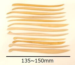 陶彫細工ベラ 12本組 約135～150ｍｍ 細かい作業に へらセット 陶芸 細工 へら ヘラ 教室陶芸