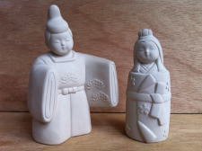 鋳込み用 石膏型 雛人形 おびな めびな １対 2つ割り H-1 おひなさま ひな人形 陶芸用 型 陶芸 陶芸教室 鋳込み