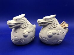 石膏型 干支 辰 K-4 W74×H65ｍｍ 爪楊枝入れ 2個セット 陶芸用 型 陶芸 陶芸教室 干支 型 鋳込み 龍