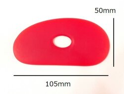 ポリマーリブNo.5 ゴムコテ カラースクレーパー MUDTOOLS SHERRILL 105×50ｍｍ 陶芸用 マッドツール 陶芸 陶芸教室 こて コテ