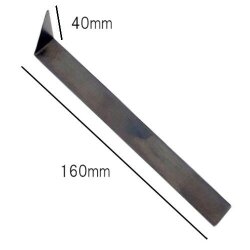 仕上げ用カンナ 三角 黒帯鉄製 長さ160ｍｍ 陶芸用 成型 陶芸 小道具 細工 陶芸教室
