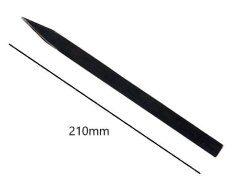 仕上げ用 カンナ 細型 剣先 黒帯鉄製 長さ210ｍｍ 巾12ｍｍ 成型 陶芸 小道具 細工 陶芸教室