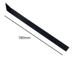 仕上げ用 カンナ 細型 剣先曲り 黒帯鉄製 長さ180ｍｍ 巾12ｍｍ 成型 陶芸 小道具 細工 陶芸教室