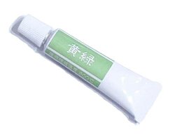 陶芸用 上絵の具 黄緑 チューブ 20ｇ 焼成温度800℃ 無鉛 絵具 絵の具