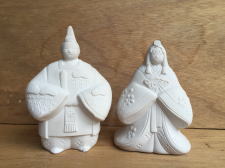 鋳込み用　石膏型　雛人形（おびな、めびな）１対／2つ割り　H-3